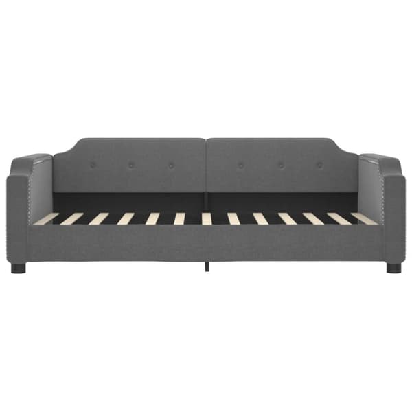 vidaXL daybed med udtræk og skuffer 100x200 cm stof mørkegrå