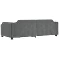 Miniatyrbillede 7 af 11: vidaXL daybed med udtræk og skuffer 100x200 cm stof mørkegrå