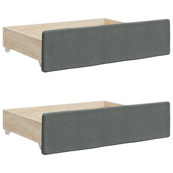 vidaXL daybed med udtræk og skuffer 80x200 cm stof mørkegrå