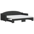 Miniatyrbillede 3 af 11: vidaXL daybed med udtræk og madras 80x200 cm stof sort