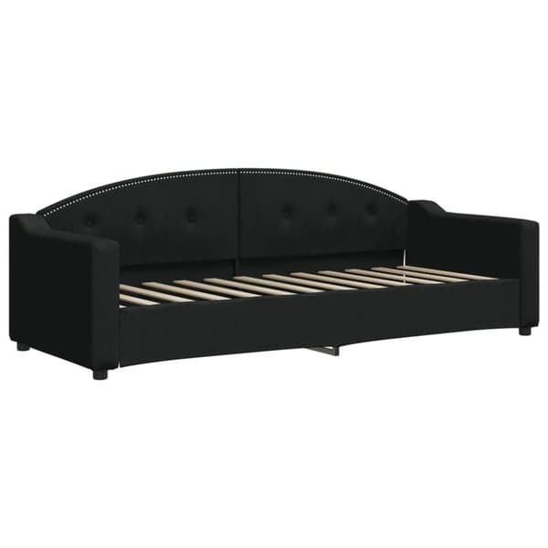 vidaXL daybed med udtræk og madras 80x200 cm stof sort