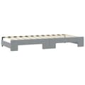 Miniatyrbillede 6 af 11: vidaXL daybed med udtræk og skuffer 90x200 cm stof lysegrå