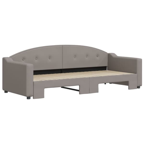 vidaXL daybed med udtræk 80x200 cm stof gråbrun