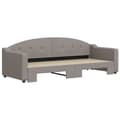 Miniatyrbillede 3 af 11: vidaXL daybed med udtræk 80x200 cm stof gråbrun