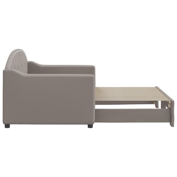 vidaXL daybed med udtræk 80x200 cm stof gråbrun