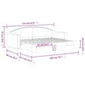 Miniatyrbillede 11 af 11: vidaXL daybed med udtræk 80x200 cm stof gråbrun