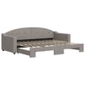 Miniatyrbillede 2 af 11: vidaXL daybed med udtræk 80x200 cm stof gråbrun