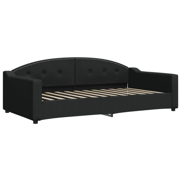vidaXL daybed med udtræk og madras 100x200 cm stof sort