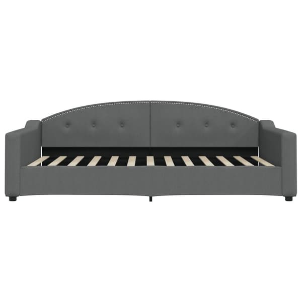 vidaXL daybed med udtræk og skuffer 100x200 cm stof mørkegrå