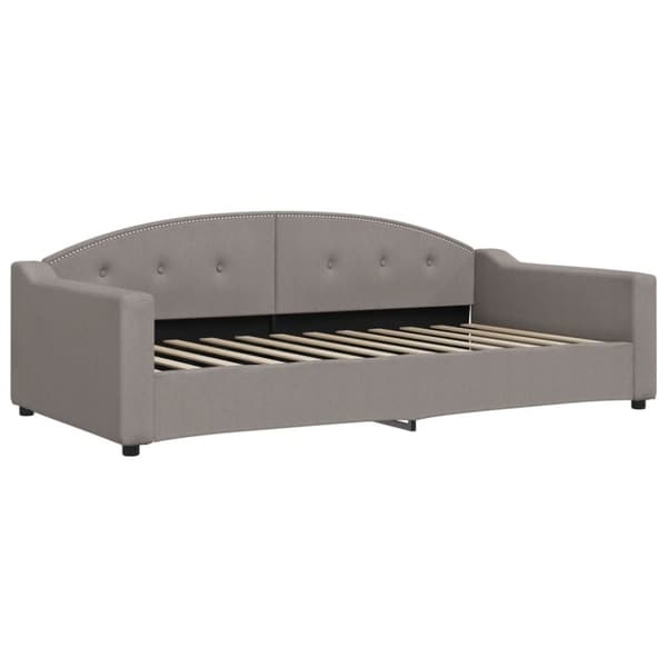 vidaXL daybed med udtræk og madras 100x200 cm stof gråbrun