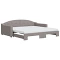 Miniatyrbillede 2 af 11: vidaXL daybed med udtræk og madras 100x200 cm stof gråbrun