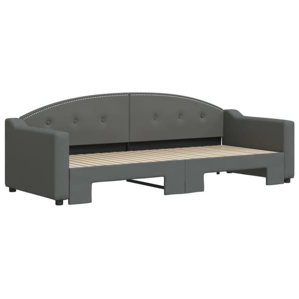 vidaXL daybed med udtræk 80x200 cm stof mørkegrå