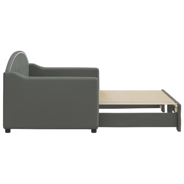vidaXL daybed med udtræk 80x200 cm stof mørkegrå