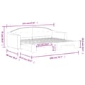 Miniatyrbillede 11 af 11: vidaXL daybed med udtræk 80x200 cm stof mørkegrå