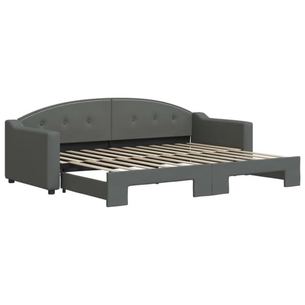 vidaXL daybed med udtræk 80x200 cm stof mørkegrå