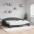 Miniatyrbillede 1 af 11: vidaXL daybed med udtræk 80x200 cm stof mørkegrå