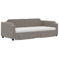 Miniatyrbillede 3 af 11: vidaXL daybed med udtræk og skuffer 80x200 cm stof gråbrun