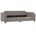 Miniatyrbillede 4 af 11: vidaXL daybed med udtræk og skuffer 80x200 cm stof gråbrun