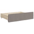Miniatyrbillede 6 af 11: vidaXL daybed med udtræk og skuffer 80x200 cm stof gråbrun