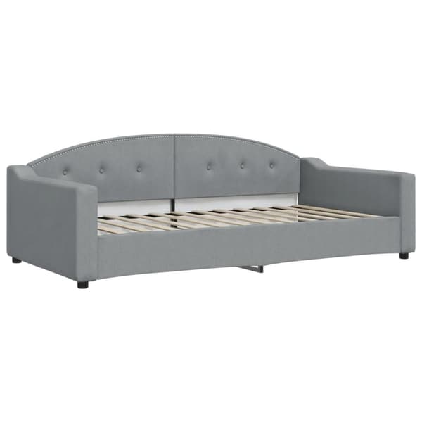 vidaXL daybed med udtræk og madras 100x200 cm stof lysegrå