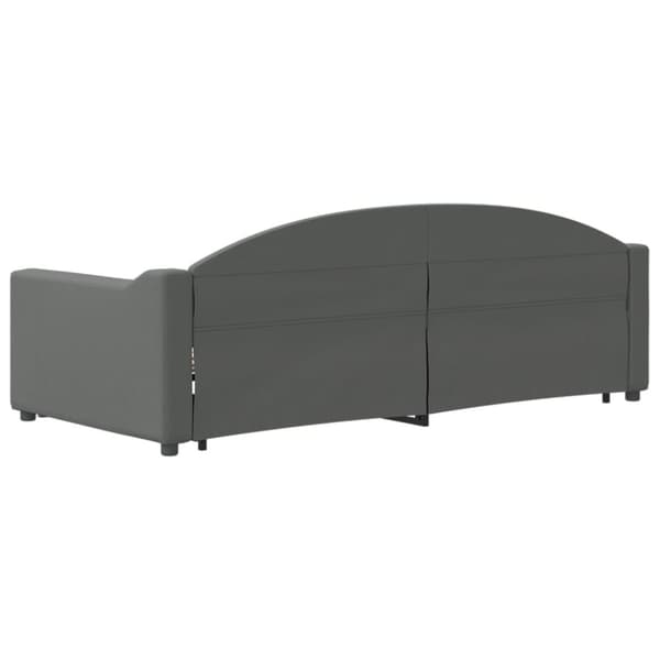 vidaXL daybed med udtræk og skuffer 90x190 cm stof mørkegrå