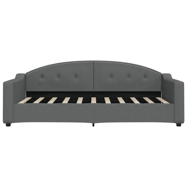 vidaXL daybed med udtræk og skuffer 90x190 cm stof mørkegrå