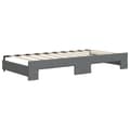 Miniatyrbillede 7 af 11: vidaXL daybed med udtræk og skuffer 90x190 cm stof mørkegrå