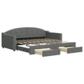 Miniatyrbillede 1 af 11: vidaXL daybed med udtræk og skuffer 90x190 cm stof mørkegrå