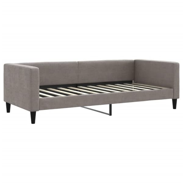 vidaXL daybed med udtræk og skuffer 90x200 cm stof gråbrun