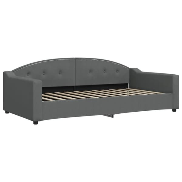 vidaXL daybed med udtræk og madras 100x200 cm stof mørkegrå