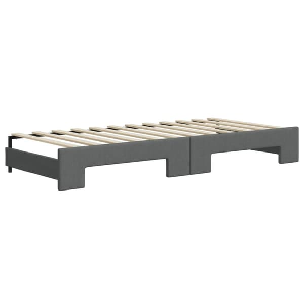 vidaXL daybed med udtræk og madras 100x200 cm stof mørkegrå