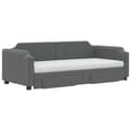 Miniatyrbillede 3 af 11: vidaXL daybed med udtræk og skuffer 90x190 cm stof mørkegrå