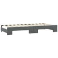 Miniatyrbillede 5 af 11: vidaXL daybed med udtræk og skuffer 90x190 cm stof mørkegrå
