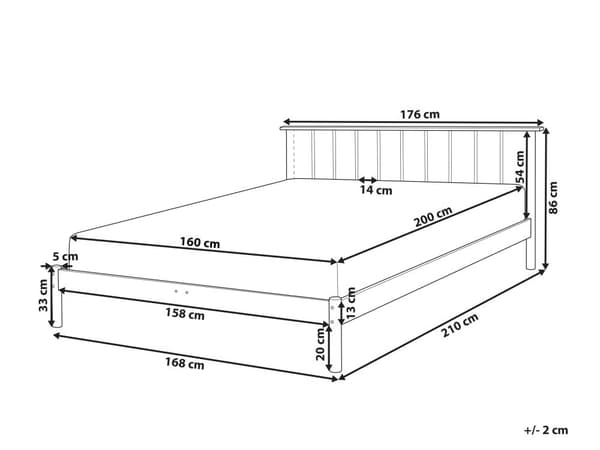 Sänky 160 x 200 cm mänty puinen ruskea sälepohja minimalistinen rustiikki tyyli