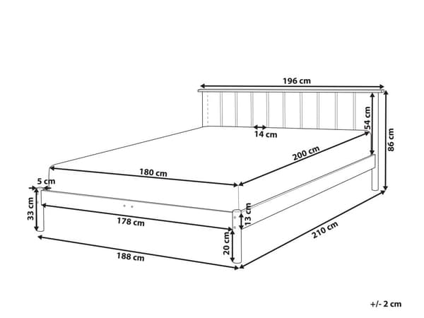Sänky 180 x 200 cm mänty puinen ruskea sälepohja minimalistinen rustiikki tyyli