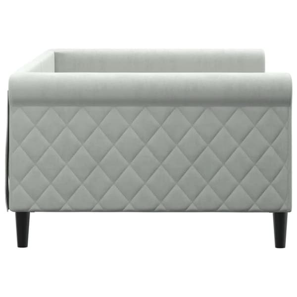 vidaXL Dagbädd ljusgrå 100x200 cm sammet