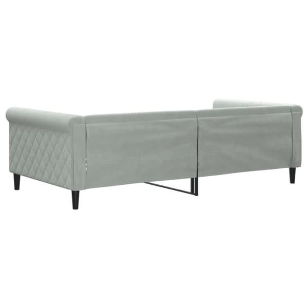 vidaXL Dagbädd ljusgrå 100x200 cm sammet