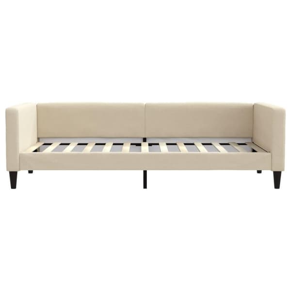 vidaXL daybed 90x200 cm stof cremefarvet