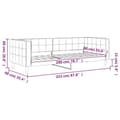 Miniatyrbillede 7 af 8: vidaXL daybed 80x200 cm velour gul