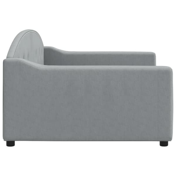 vidaXL daybed 100x200 cm stof lysegrå