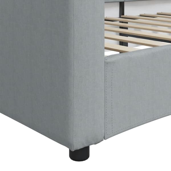 vidaXL daybed 100x200 cm stof lysegrå