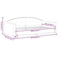 Miniatyrbillede 7 af 8: vidaXL daybed 100x200 cm stof lysegrå