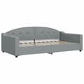 Miniatyrbillede 1 af 8: vidaXL daybed 100x200 cm stof lysegrå