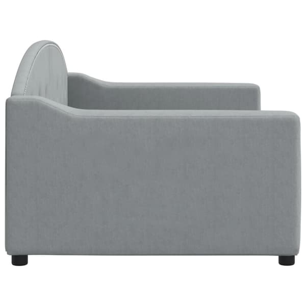 vidaXL Dagbädd ljusgrå 90x200 cm tyg