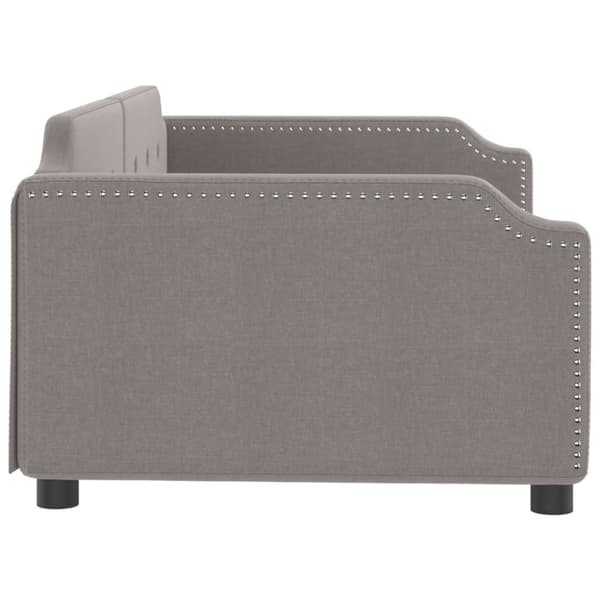 vidaXL daybed 100x200 cm stof gråbrun