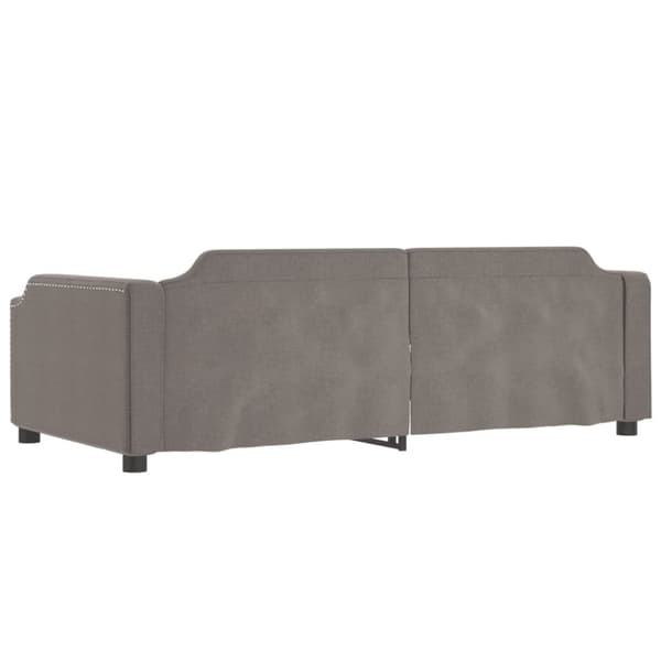 vidaXL daybed 100x200 cm stof gråbrun
