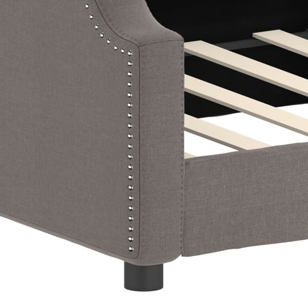 vidaXL daybed 100x200 cm stof gråbrun