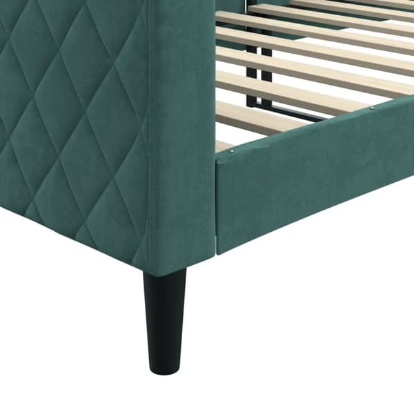 vidaXL daybed 80x200 cm velour mørkegrøn