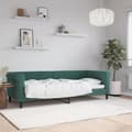 Miniatyrbillede 1 af 8: vidaXL daybed 80x200 cm velour mørkegrøn