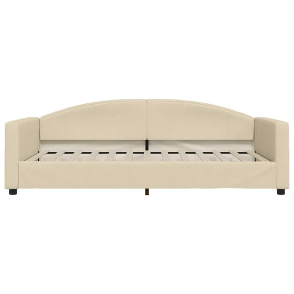 vidaXL daybed 100x200 cm stof cremefarvet